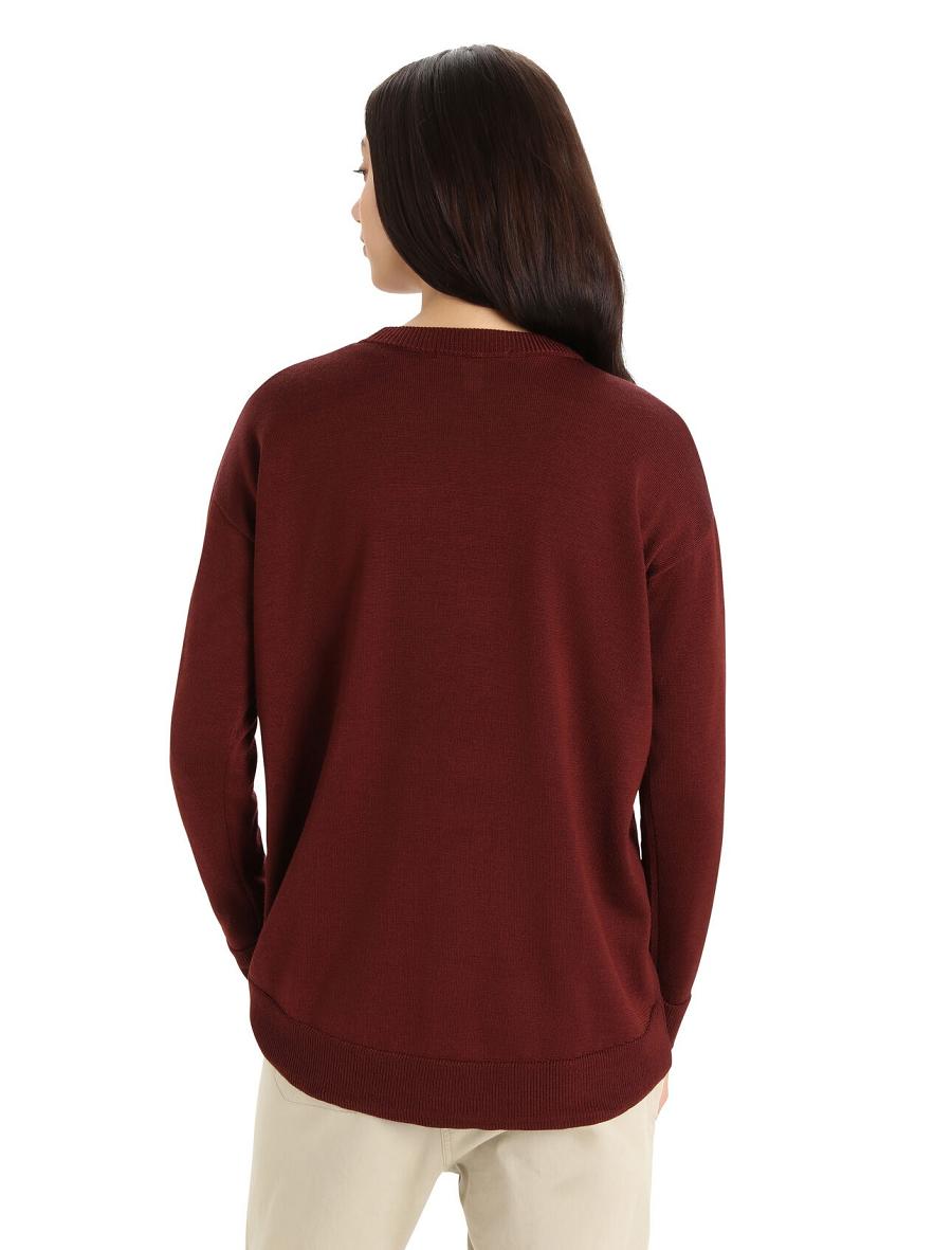 Women's Icebreaker Cool-Lite™ Merino Nova Sweater Sweatshirts Espresso | CA 1331AHKP